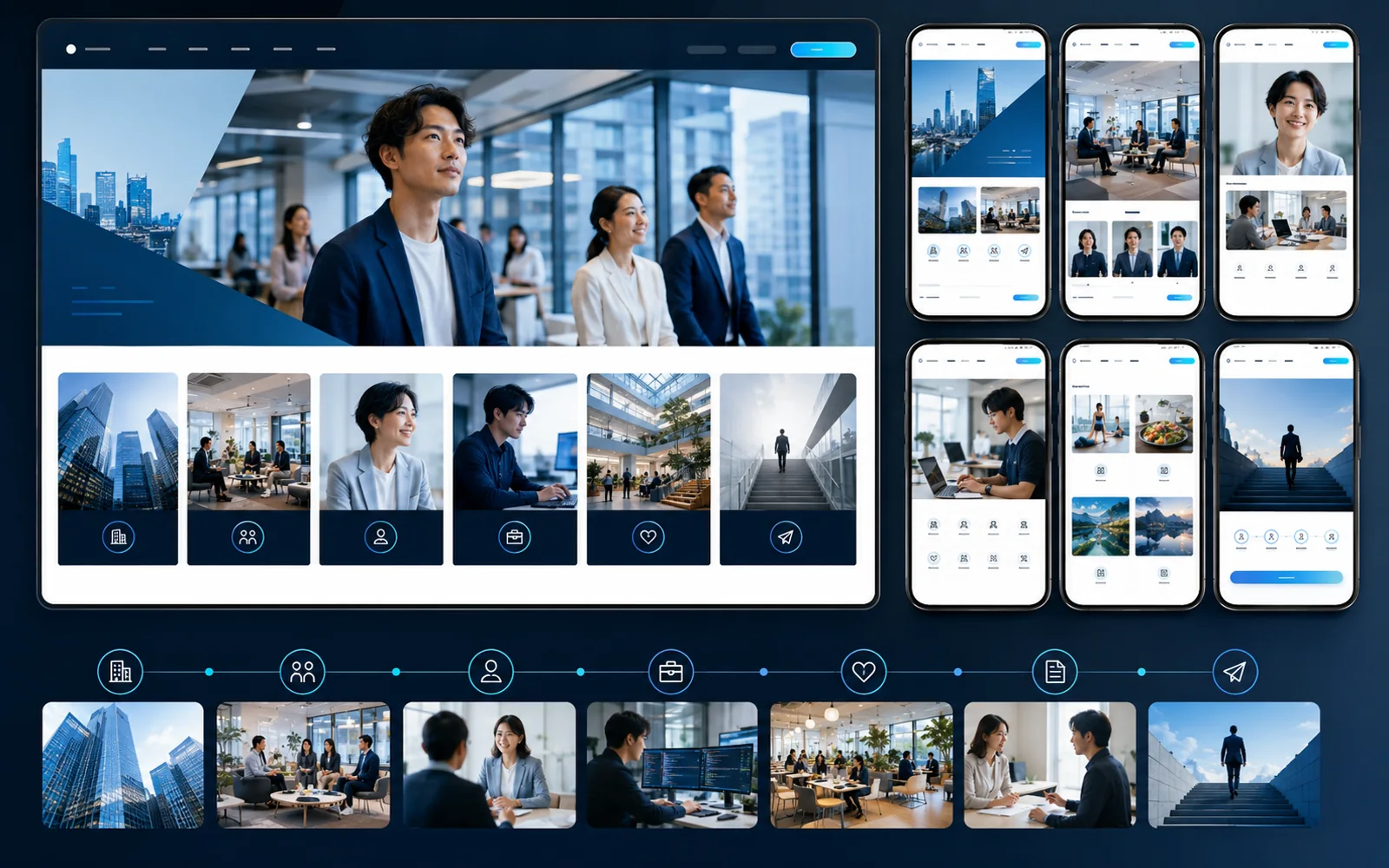 企業理解から社員・仕事・選考・応募までをつなぐ採用候補者体験の設計イメージ