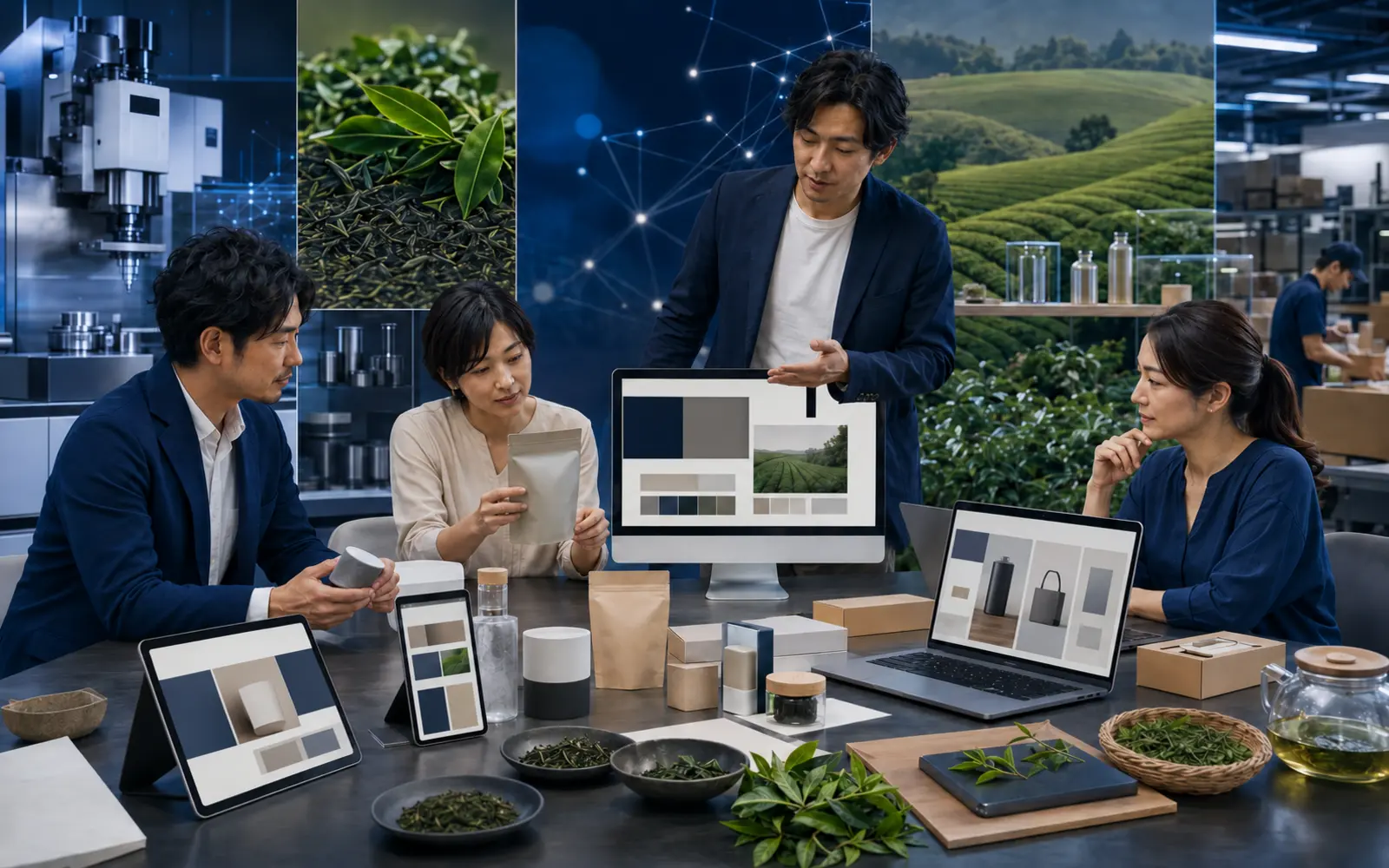 西尾市のものづくり・商品・地域事業とデジタル発信を表現したWEB制作イメージ
